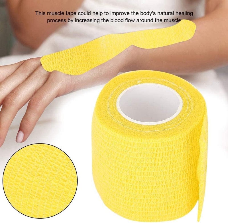woobles Athletic Sports Bandage, Waterproof and Breathable Physical Care Muscle Support Tape for Shoulder Knee Elbow Muscle Shin Splints 197inch1.8inch - Image 2